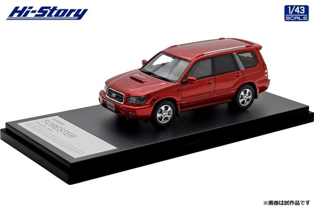 <予約 2025/10月下旬発売予定> Hi-Story 1/43 SUBARU FORESTER XT (2002)  コアレッド メタリック