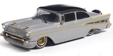 <予約 2026/6月発売予定> ixo 1/64 シボレー ベルエア ローライダー グレー/ブラック