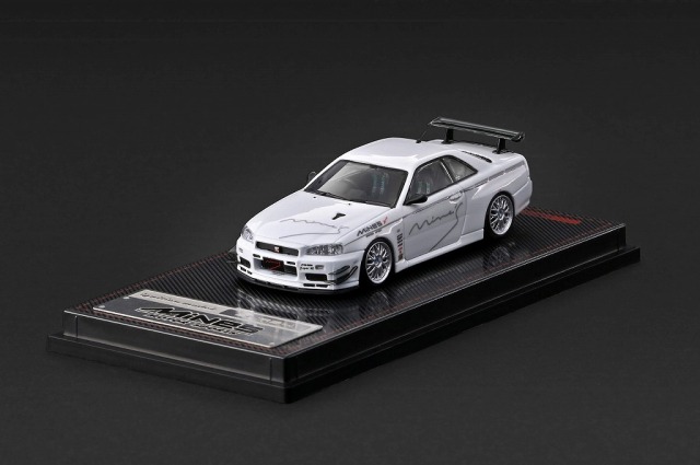 <予約 2027/5月発売予定> Ignition model 1/64 Nissan Skyline GT-R Mine's (R34) White 