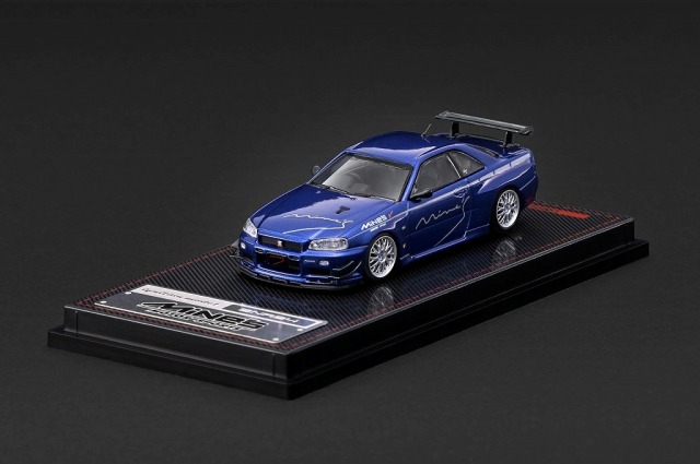 <予約 2027/5月発売予定> Ignition model 1/64 Nissan Skyline GT-R Mine's (R34) Blue Metallic