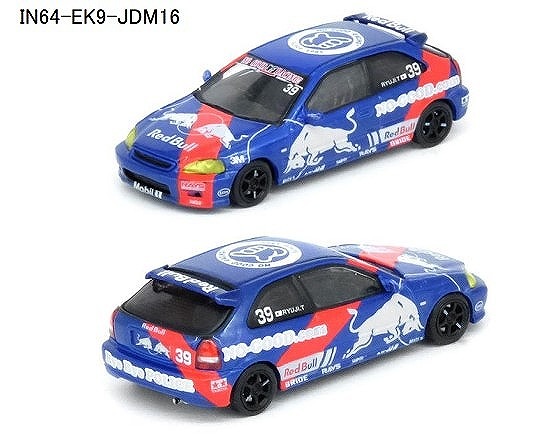 INNO 1/64 Honda シビック Type-R (EK9) "No Good Racing" "Red Bull" 