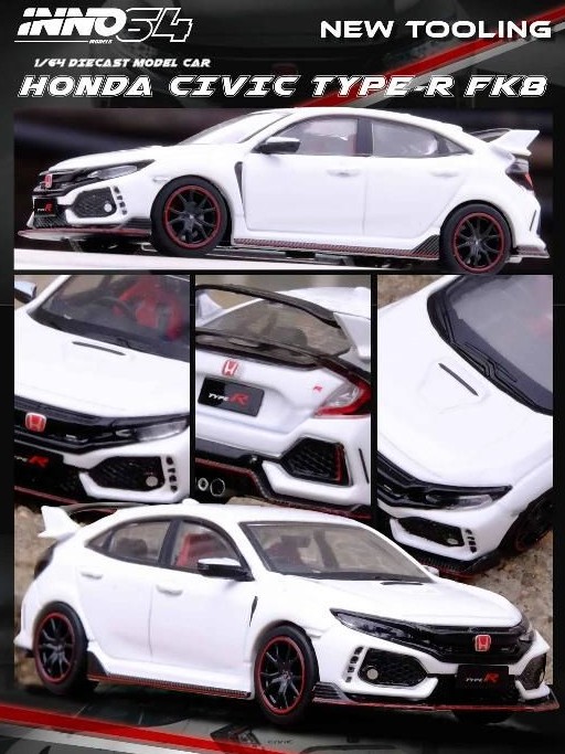 INNO 1/64 Honda シビック Type-R (FK8) ホワイト