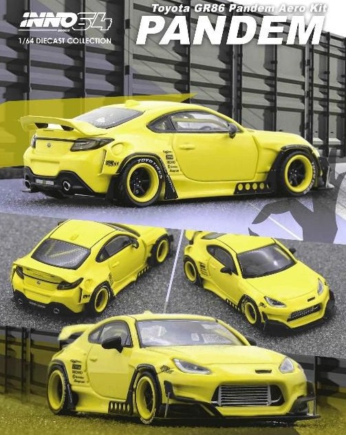 INNO 1/64 Toyota GR86 "PANDEM" イエロー