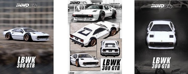 PREORDER* INNO64 1:64 Ferrari 308 GTB Liberty Walk In White - Foto 5