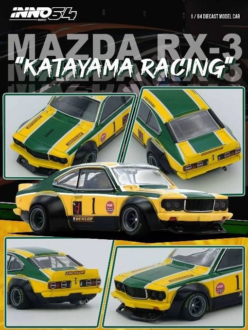 INNO 1/64 Mazda SAVANNA RX3 KATAYAMA RACING