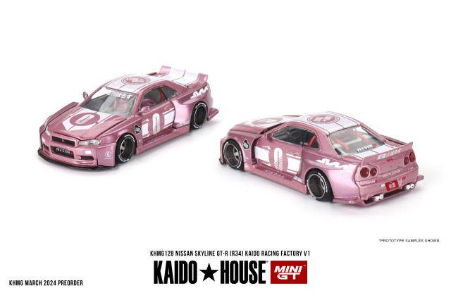 MINI GT 1/64 Nissan スカイライン GT-R R34 KAIDO RACING FACTORY V1(右ハンドル)