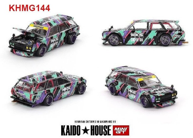MINI GT 1/64 ダットサン ストリート 510 ワゴン HKS V1(右ハンドル)