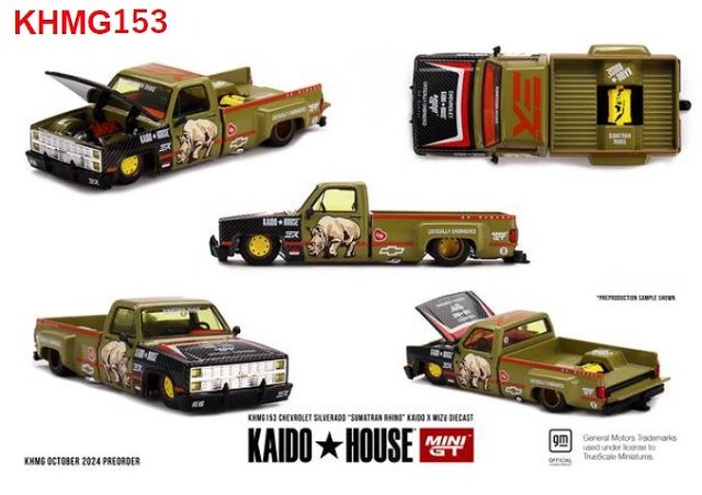 MINI GT 1/64 シボレー シルバラード0 スマトラサイ KAIDO x ミズ ダイキャスト(左ハンドル)