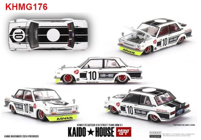MINI GT 1/64 ダットサン 510 ストリート Team XMM V1(左ハンドル)
