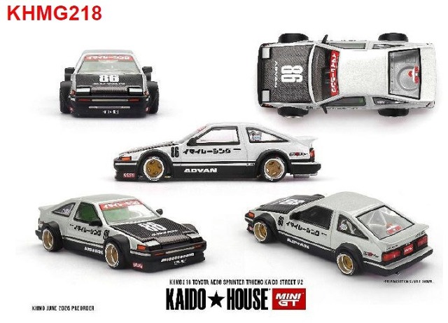 MINI GT 1/64 Toyota AE86 スプリンタートレノ Kaido Street V2(右ハンドル)