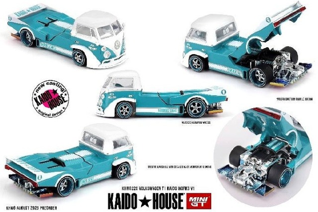 <予約 2025/11月以降発売予定> MINI GT 1/64 フォルクスワーゲン T1 KAIDO WORKS V1(左ハンドル)