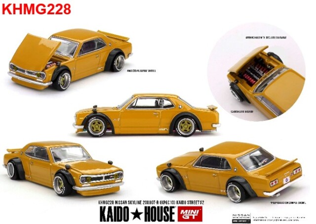 MINI GT 1/64 Nissan スカイライン 2000GT-R (KPGC10) Kaido Street V2(右ハンドル)