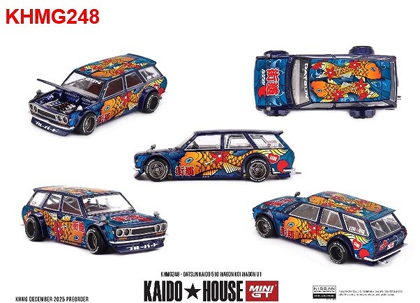 MINI GT 1/64 ダットサン KAIDO 510 ワゴン 鯉ワゴン V1(右ハンドル)
