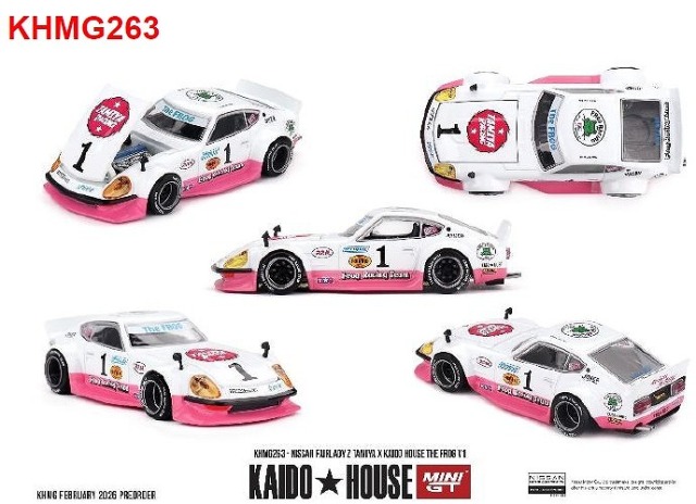 <予約 2026/6月以降発売予定> MINI GT 1/64 Nissan フェアレディ Z TAMIYA x KAIDO HOUSE"マイティフロッグ" V1(右ハンドル)