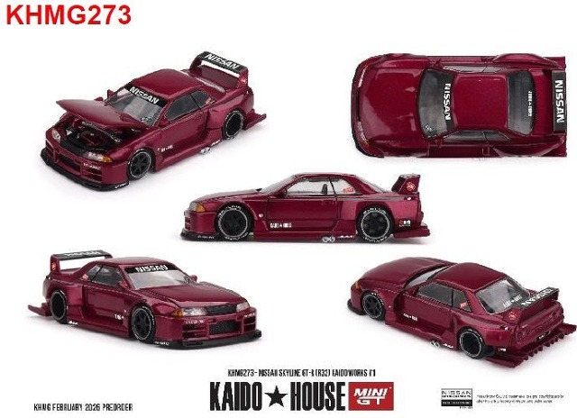<予約 2026/6月以降発売予定> MINI GT 1/64 Nissan スカイライン GT-R R32 KAIDO WORKS V1(右ハンドル)