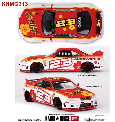<予約 2027/3月発売予定> MINI GT 1/64 Nissan スカイライン GT-R R33 Kaido Stock Car V1(右ハンドル)