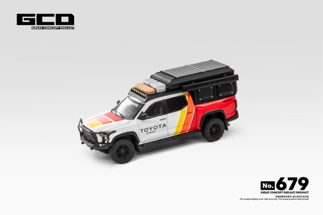<予約 2027/2月発売予定> GCD 1/64 Toyota Tundra TRD PRO (レトロフィットバージョン) / アクセサリー付 ホワイト TRD デコ