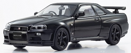Kyosho 1/43 日産 スカイライン R34 GT-R VスペックII (ブラックパール)