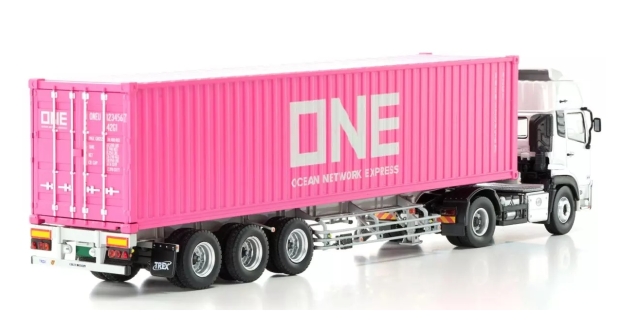 Kyosho 1/43 UDクオンGK日本トレクスコンテナセミトレーラー (ホワイト