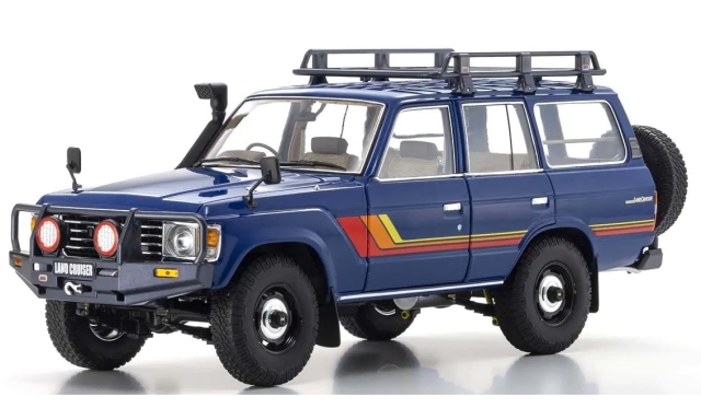 Kyosho 1/18 トヨタ ランドクルーザー 60 オプションパーツ付 (ブルー)