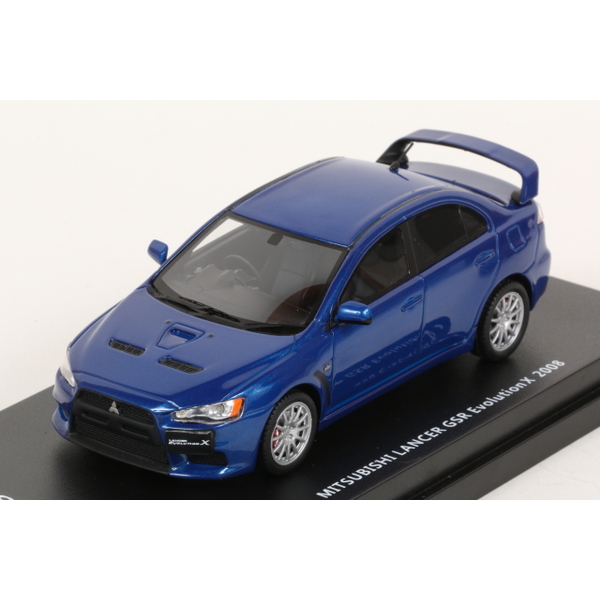【LA-X】 1/43 三菱 ランサー GSR Evolution X 2008 (コズミックブルーマイカ)