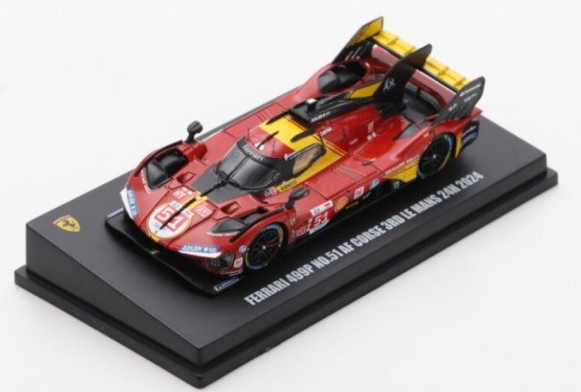 LOOKSMART 1/64 Ferrari 499P No.51 Ferrari AF Corse 3rd Le Mans 24H 2024 A.Pier Guidi-J.Calado-A.Giovinazzi