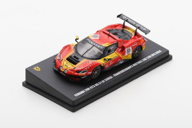 Looksmart 1/64 Ferrari 296 GT3 No.51 AF Corse Francorchamps Motors 2nd 24H Spa 2024A. Rovera D. Rigon A. Pier Guidi