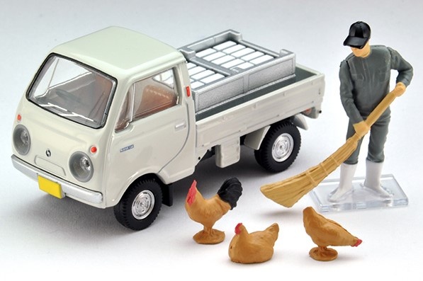 トミカリミテッドヴィンテージ 1/64 マツダ ポーターキャブ 三方開（白）フィギュア付