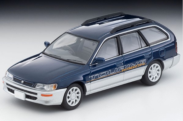 TOMICA LIMITED VINATGE NEO 1/64 トヨタ カローラワゴン Lツーリング オプション装着車（青／銀）96年式