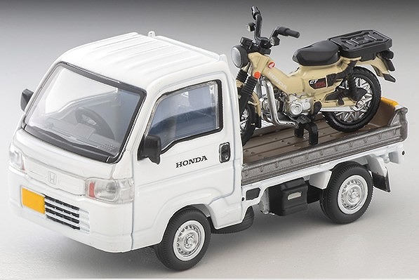 TOMICA LIMITED VINTAGE NEO  1/64 ホンダ アクティ トラック バイク店仕様（白）ホンダ CT125・ハンターカブ付
