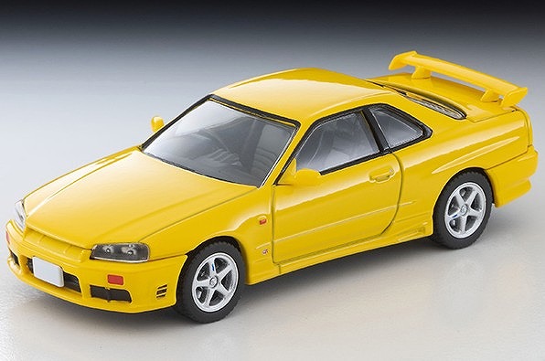 TOMICA LIMITED VINTAGE NEO 1/64 日産 スカイライン 2ドア スポーツクーペ 25GT TURBO オプションパーツ付(黄)98年式