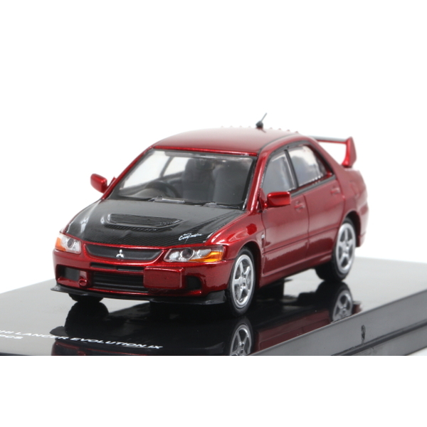 【MC64】 1/64 2005 Mitsubishi LANCER EVOLUTION IX (Red metallic/Carbon bonnet)　＊限定600台