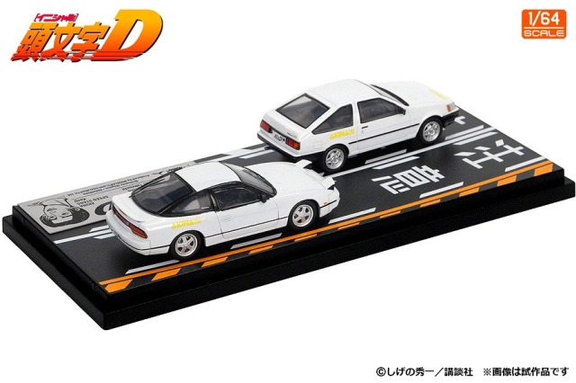 MODELER'S 1/64 頭文字D セットVol.21 武内樹レビン(AE85) & 健二180SX