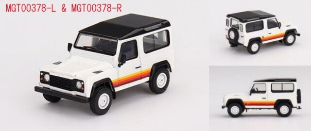MINI GT 1/64 ランドローバー ディフェンダー 90 ワゴン ホワイト(右ハンドル) 
