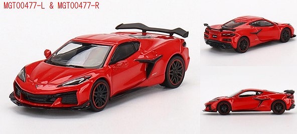 MINI GT 1/64 シボレー コルベット Z06 2023 トーチレッド(左ハンドル)