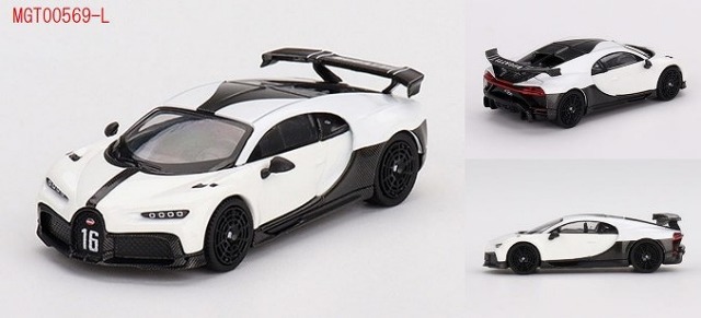 MINI GT 1/64 ブガッティ シロン ピュールスポール ホワイト (左ハンドル)