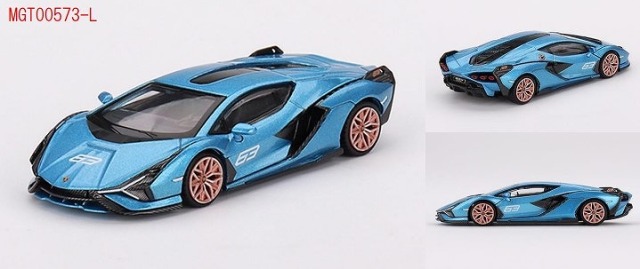 MINI GT 1/64 ランボルギーニ シアン FKP 37 Blu Aegir(左ハンドル)