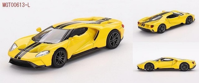 MINI GT 1/64 フォード GT トリプルイエロー(左ハンドル） 