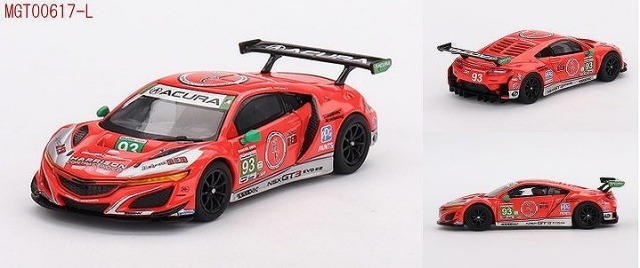 MINI GT 1/64 Acura NSX GT3 EVO22 IMSA デイトナ24時間 2023 #93 WTR Racers Edge Motorsports(左ハンドル) 