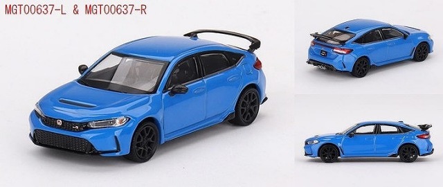 MINI GT 1/64 Honda シビック Type R 2023 ブーストブルーパール (右ハンドル) 