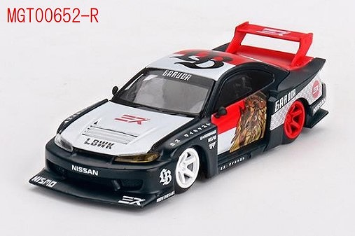 MINI GT 1/64 Nissan シルビア(S15) LB-Super Silhouette "GARUDA" MINI GT x ミズ ダイキャスト(右ハンドル)