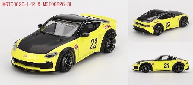 MINI GT 1/64 Nissan Z LB★NATION WORKS イカズチイエロー(右ハンドル)