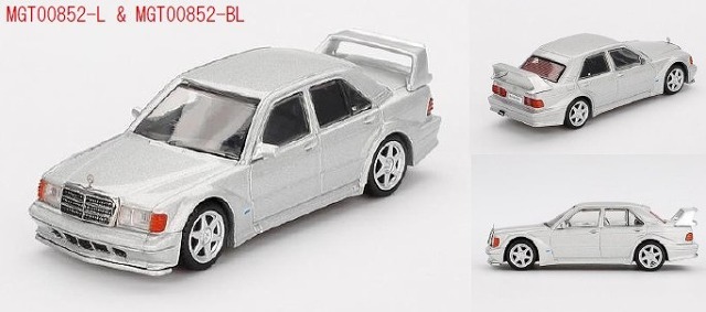 MINI GT 1/64 メルセデス ベンツ 190E 2.5-16 エボリューションII アストラルシルバー(左ハンドル)