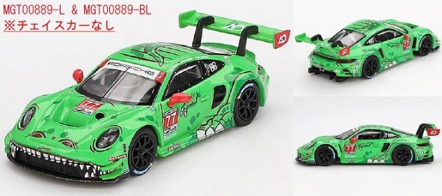 MINI GT 1/64 ポルシェ 911 GT3 R IMSA デイトナ24時間 GTD Pro2位入賞車 2024 #77 AO Racing(左ハンドル)