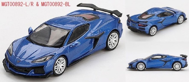 MINI GT 1/64 シボレー コルベット Z06 2023エルクハートレイクブルーメタリック(左ハンドル)