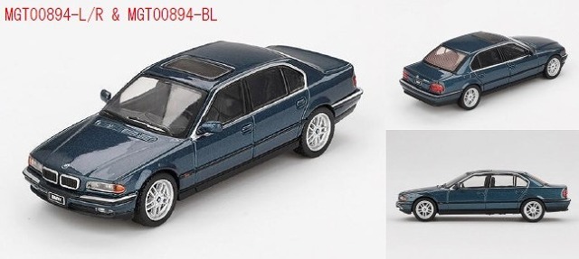 MINI GT 1/64 BMW 750IL ソレントブルーメタリック(左ハンドル)
