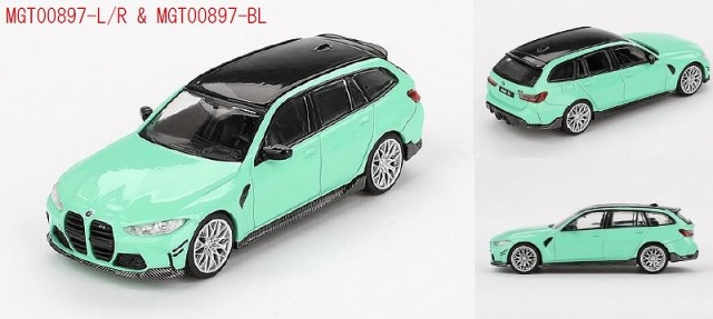 MINI GT 1/64 BMW M3 Mパフォーマンス ツーリング ミントグリーン(左ハンドル)