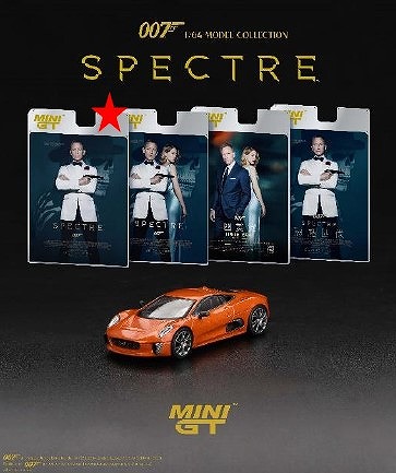 MINI GT 1/64 ジャガー C-X75「スペクター」(2015)英語版パッケージ