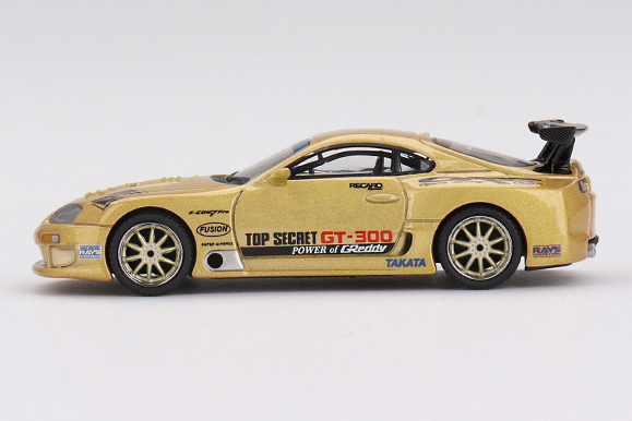 MINI GT 1/64 Toyota スープラ (A80) GT-300 Top Secret Gold(右ハンドル)