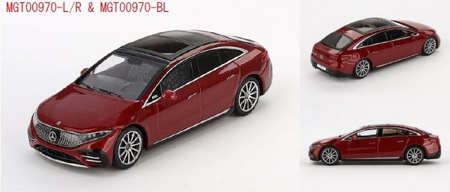 MINI GT 1/64 メルセデス ベンツ EQS 580 4MATIC レッドメタリック(左ハンドル)